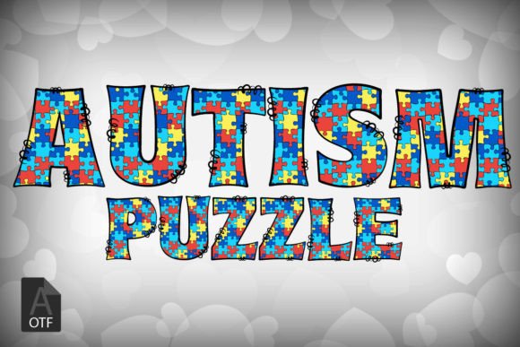 Autism Puzzle Font for Vibrant Editorial Design
