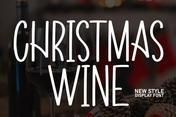 Christmas Wine Font for Festive and Handmade Designs