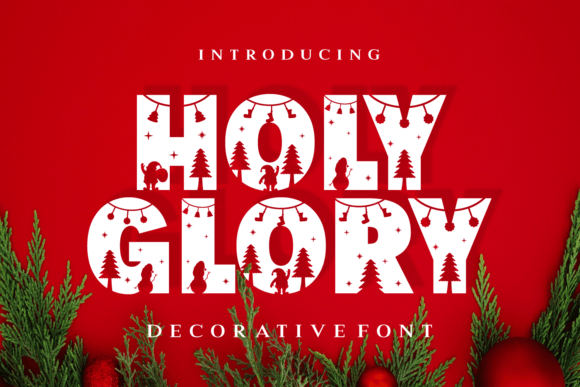 Holy Glory Font: A Festive Display for Holiday Web Design