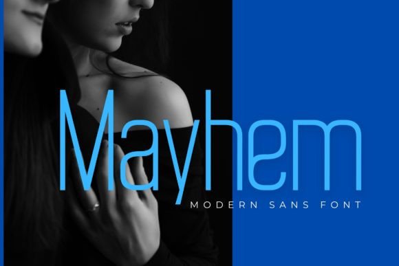 Mayhem Font: A Modern Display Typeface for Creative Makers