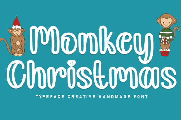 Monkey Christmas Font: A Sweet Script for Craft Projects
