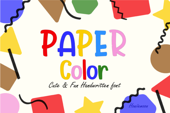Paper Color Font for Creative and Playful Craft Projects