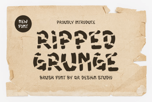 Ripped Grunge Font for Editorial Design Projects