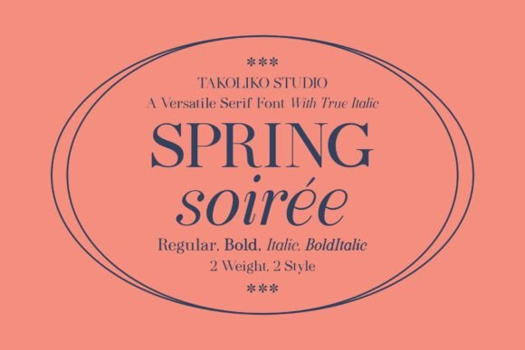 Spring Soiree: A Serif Font for Thoughtful Editorial Design